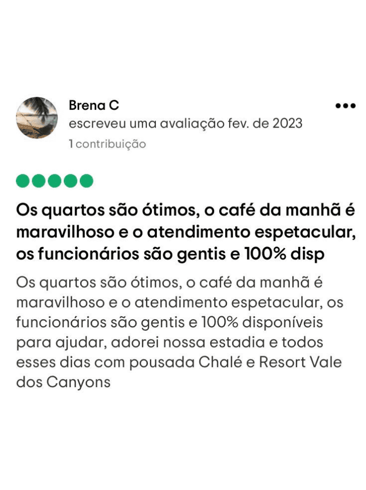 Avaliação Tripadvisor