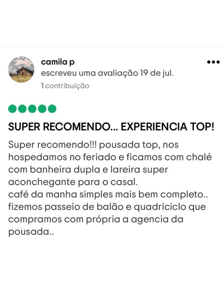 Avaliação Tripadvisor