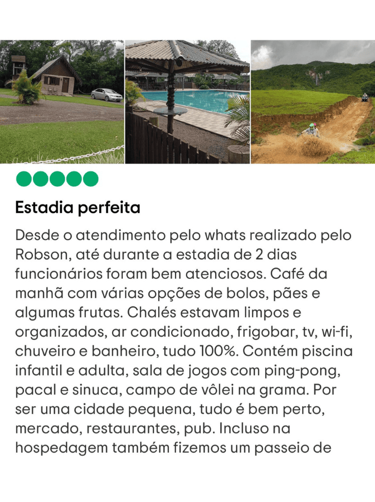 Avaliação Tripadvisor
