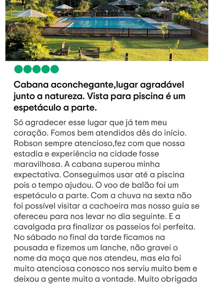Avaliação Tripadvisor