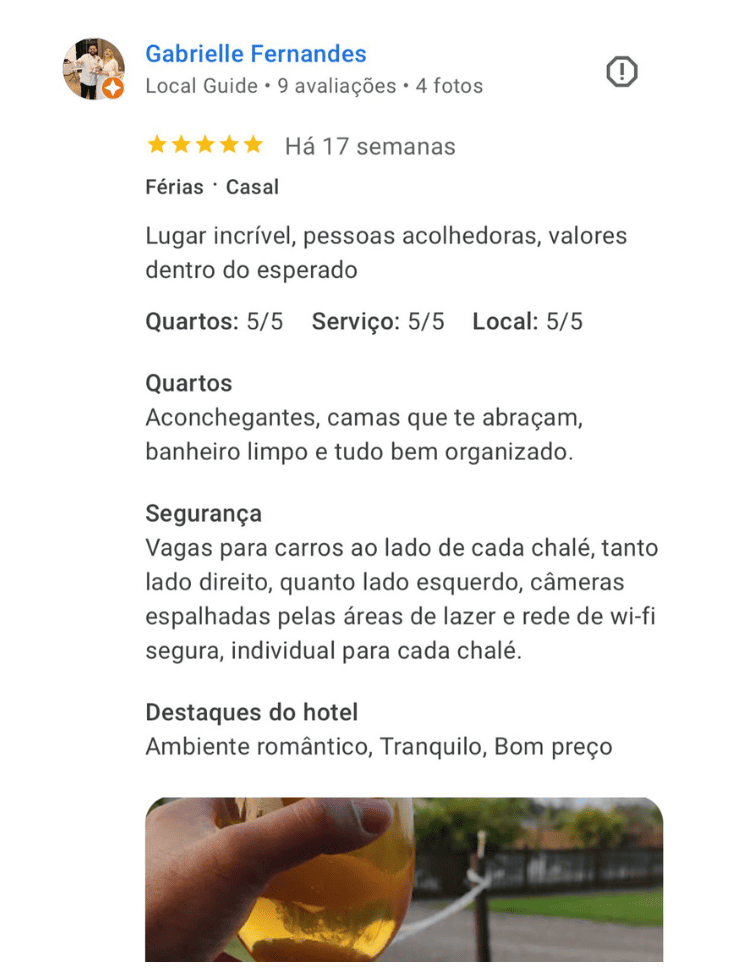 Avaliação Tripadvisor